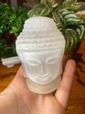 Selenite Buddha Head