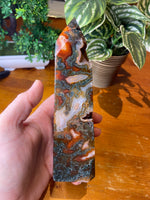 Red Moss Agate Tower