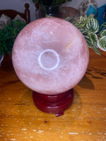 Rose Quartz Sphere with Star