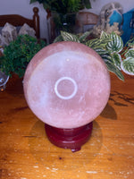 Rose Quartz Sphere with Star